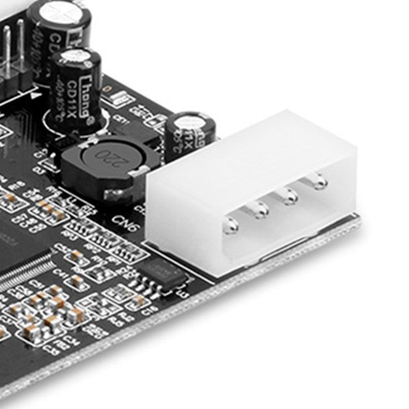 HUB PCIE to USB 2.0 Expansion Card Moschip Adapter Card Large 4PIN Power Supply