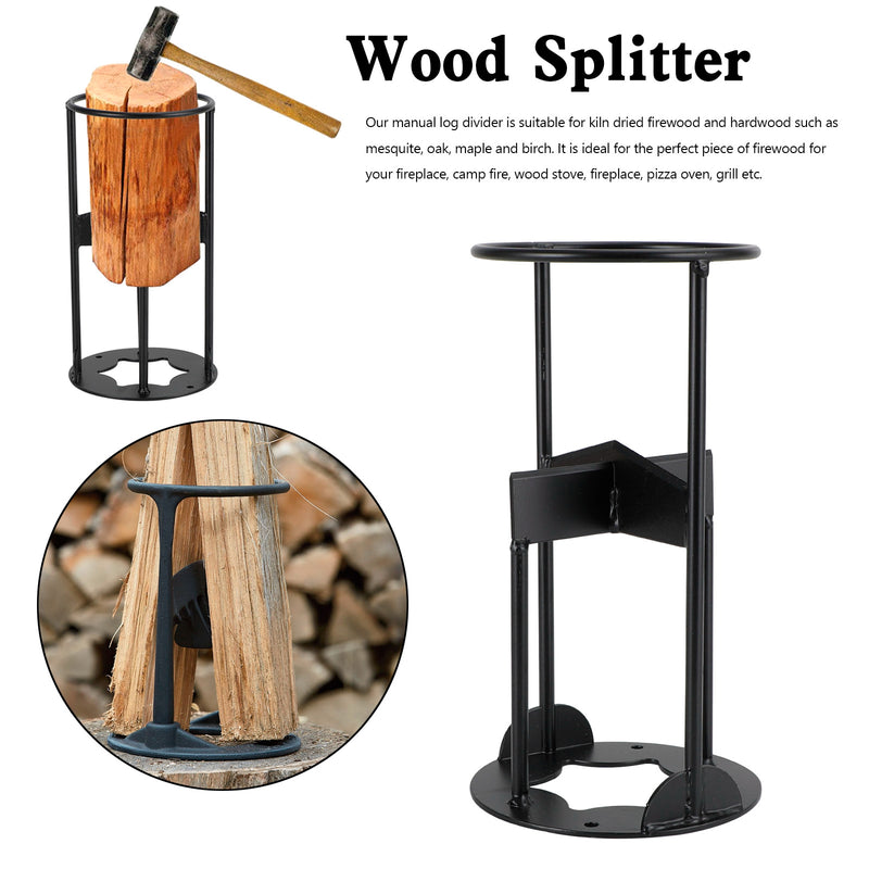 Cross Type Firewood Log Splitter Wedge Carbon Steel Wood Cutter Cutting Tool