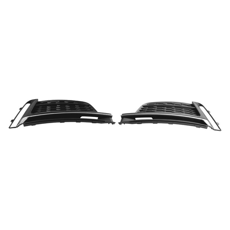 Audi A5 S-Line S5 2018-2019 2PCS Front Bumper Fog Light Grille Cover Trim