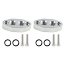 2 Pack Oil Cooler Adapter -6AN ORB Oring In/Out Port Plate LS1 LSX LS3 LS LS2