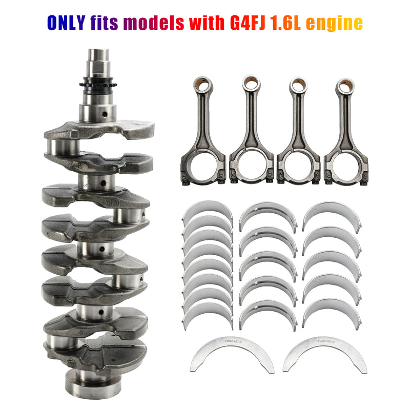 Kia Seltos (SP2) (2019-2022 detuned) G4FJ 1.6L Crankshaft & Connecting Rods & Bearings