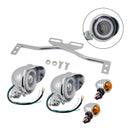 #D22 Headlight Lamp Spotlight Universal Coler Switch Fits Chrome For Motorcycle