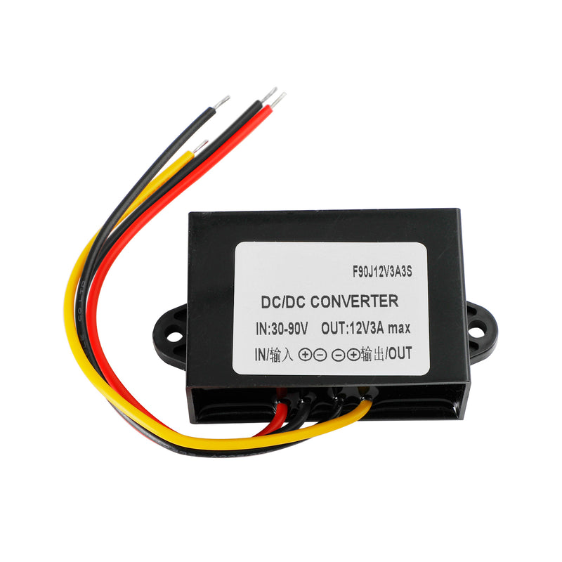 WaterProof 30-90V to 12V 1-30A Step Down DC/DC Power Converter Regulator