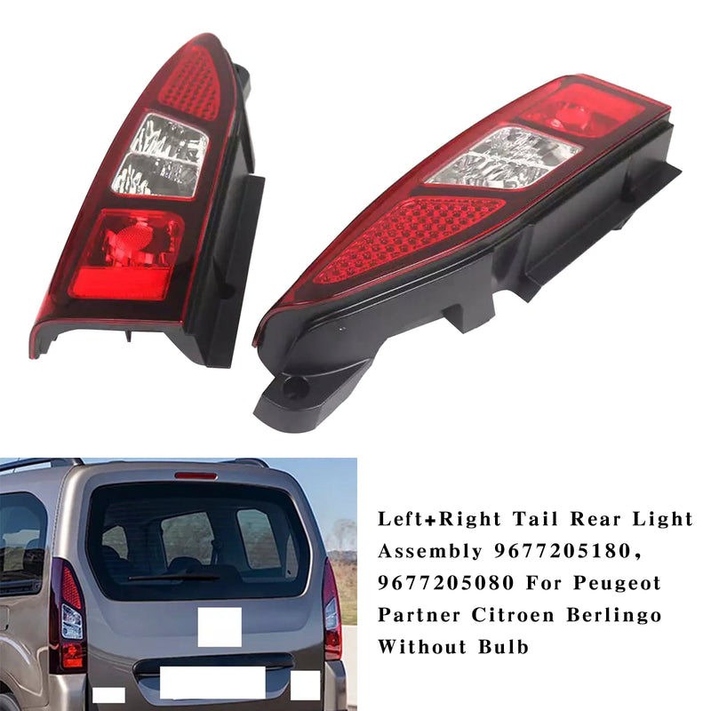 Left+Right Tail Rear Light Assembly For Peugeot Partner Citroen Berlingo