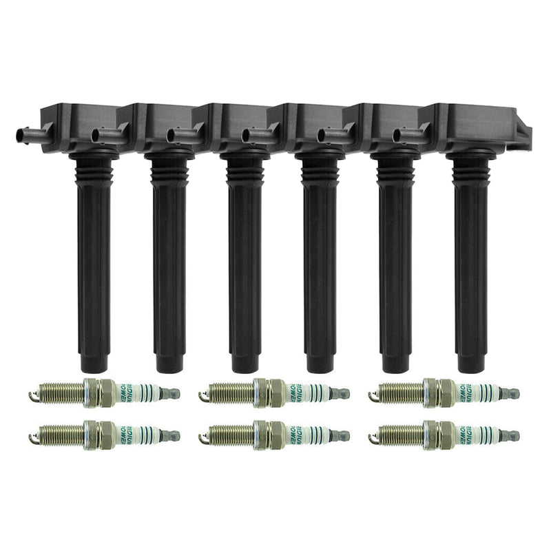 2011-2014 Dodge Avenger 3.6L V6 6pcs Ignition Coil +Spark Plug UF648