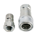 3/8" NPT Hydraulic Quick Connect Coupler ISO B 7241 Male & Female