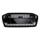 RS6 Style Honeycomb Mesh Front Grille Grill Fit Audi A6 S6 2019-2023 W/ACC