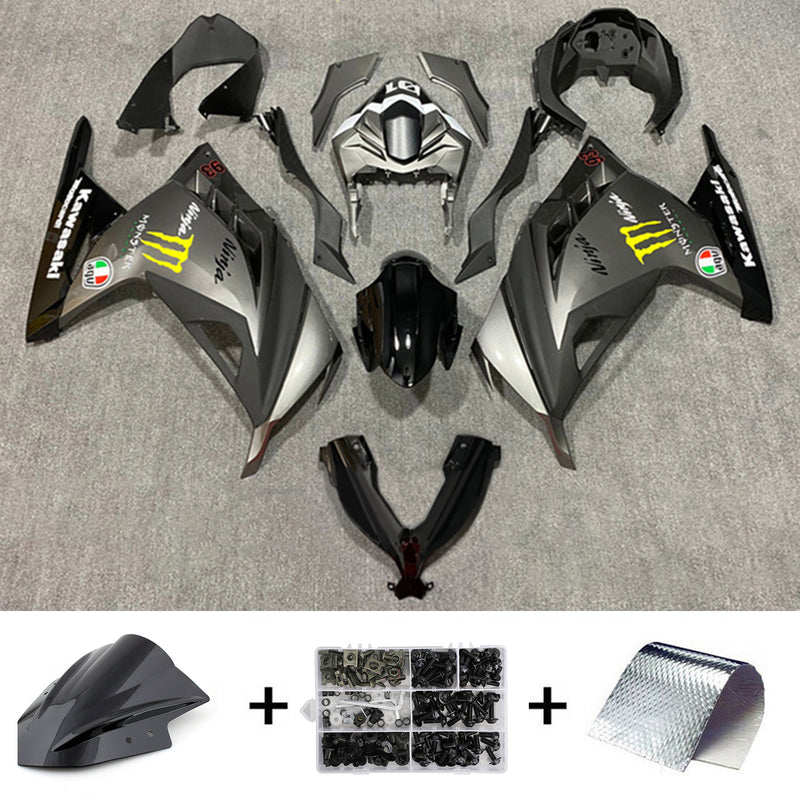 Amotopart Kawasaki EX300/Ninja300 2013-2017 Fairing Kit Bodywork Plastic ABS