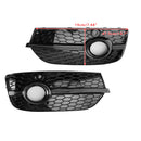 RSQ3 Style Honeycomb Front Fog Light Covers Fit Audi Q3 2013-2015 Gloss Black