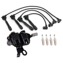 2005-2009 For Hyundai Tuscon L4 2.0L 1 Ignition Coil+4 Spark Plug+ Wires Pack 52-1772