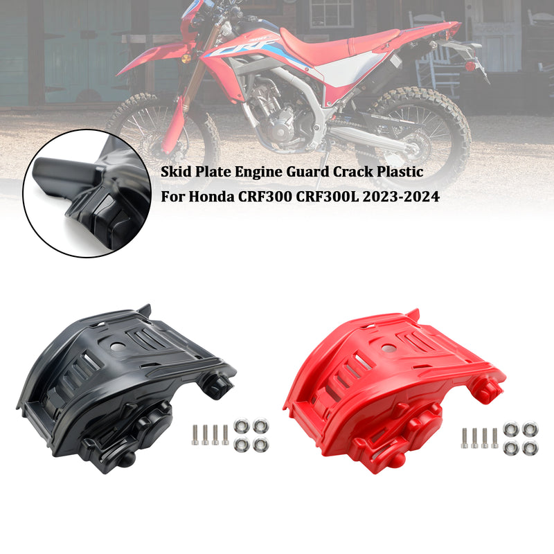 Skid Plate Engine Guard Crack Plastic For Honda CRF300 CRF300L 2023-2024