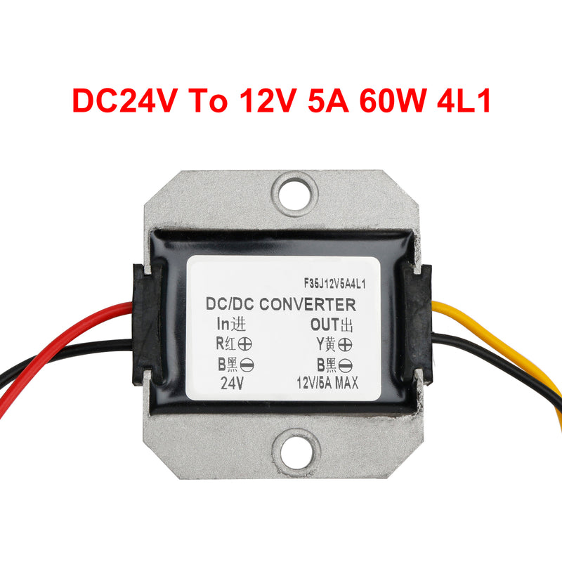 WaterProof 24V to 12V 2-60A Step Down DC/DC Power Converter Regulator