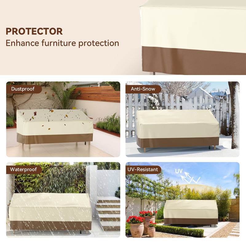 600D Sofa Covers Waterproof Patio Furniture Cover for Outdoor Couch Cover