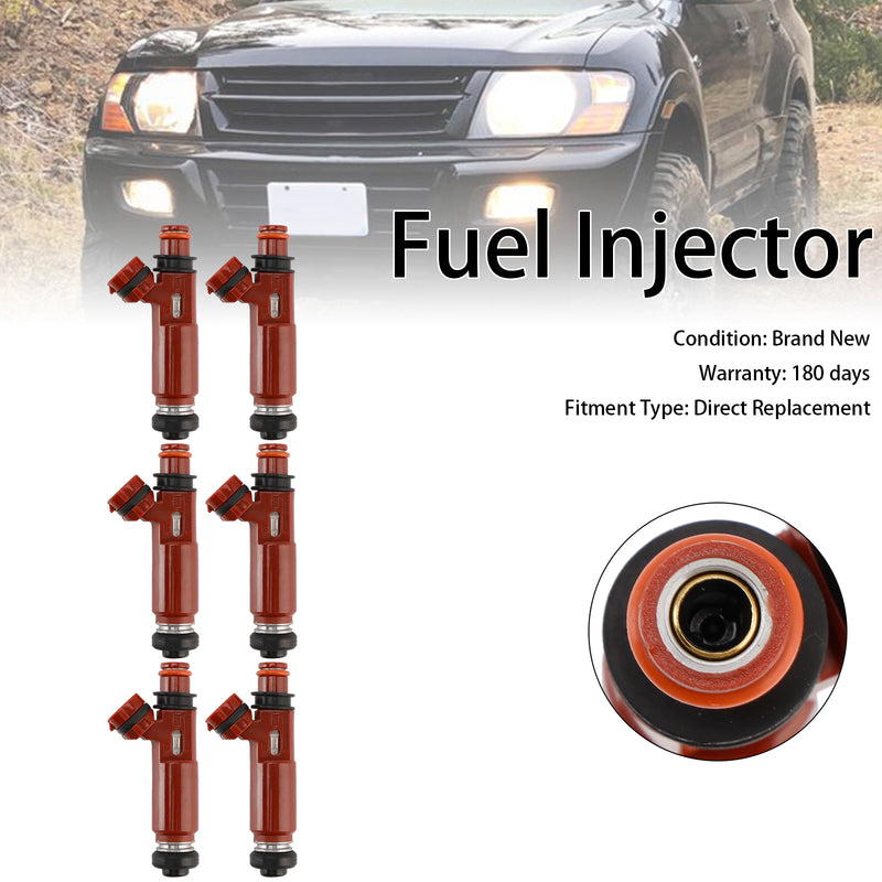 6PCS Fuel Injector MD357267 Fit Mitsubishi Montero 3.5L 2001-2002 195500-3970