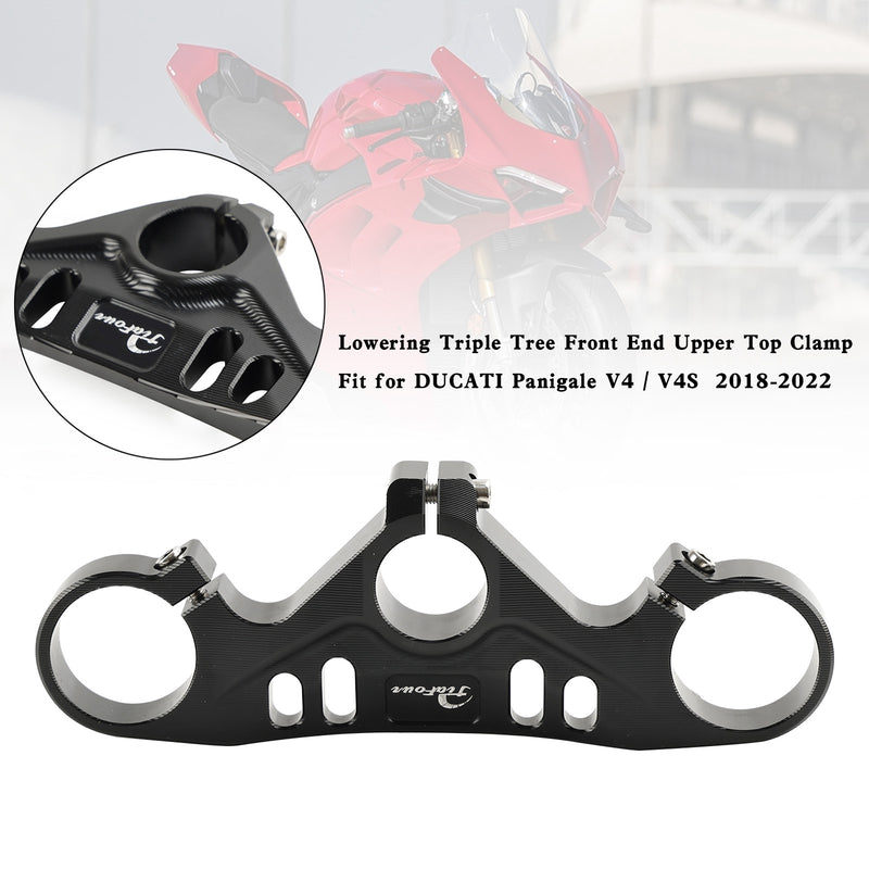 DUCATI Panigale V4 / V4S 2018-2022 Lowering Triple Tree Front Upper Top Clamp