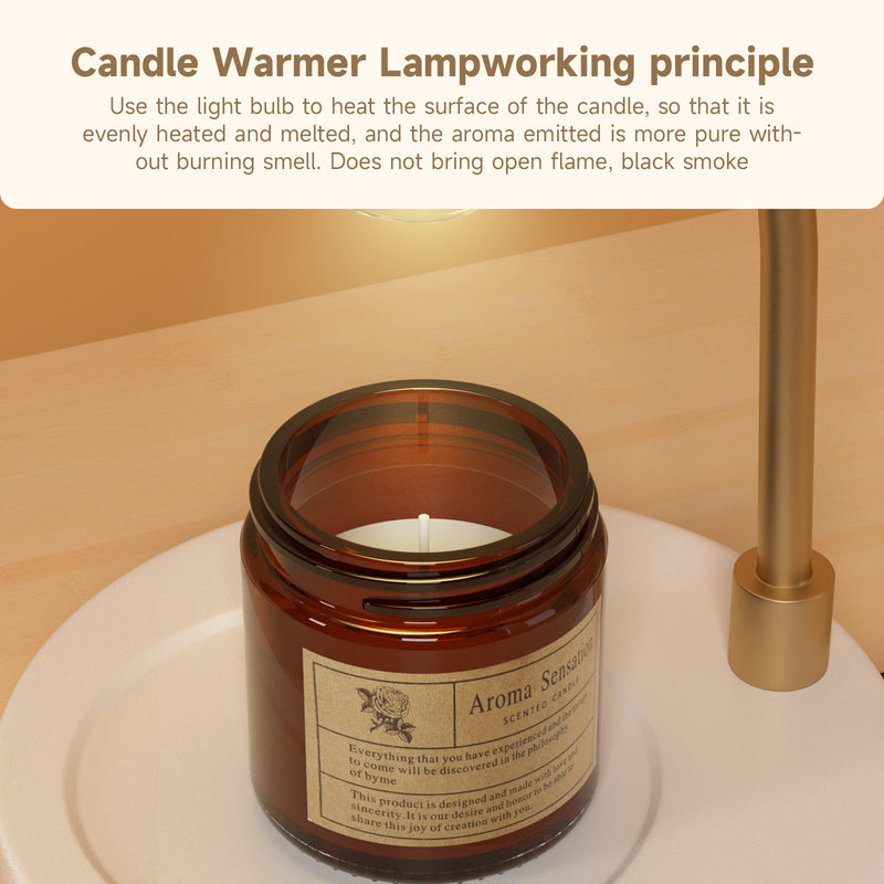 2 Bulbs Candle Warmer Lamp with Timer Compatible with Large & Small Candle Jars