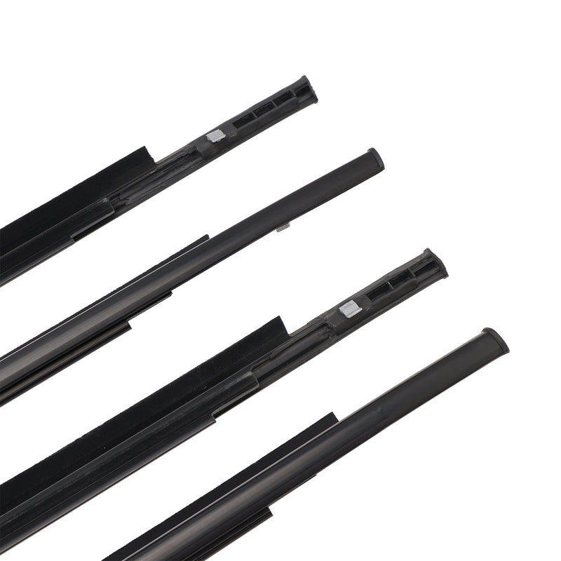 4PCS Door Glass Belt Outer Molding Weatherstrip For Toyota Yaris Hatchback