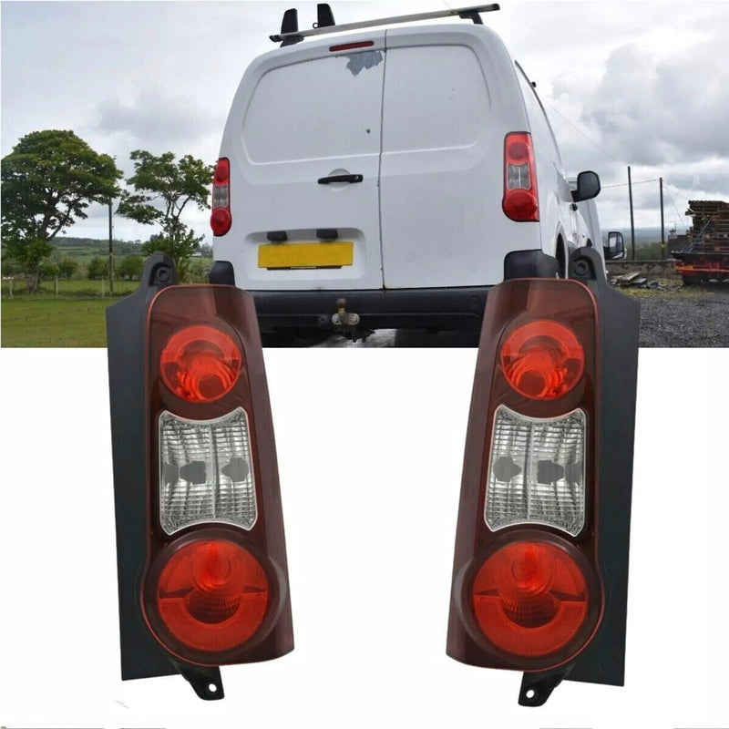 Left+Right Side Tail Light Lens Housing For Peugeot Partner 2012-2019