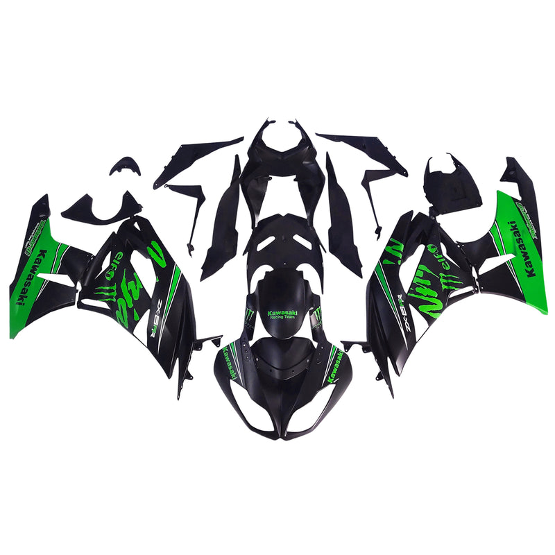 Amotopart Kawasaki ZX6R 636 2009-2012 Fairing Kit Bodywork Plastic ABS