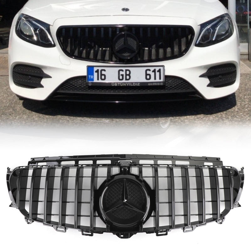 2016-2019 Mercedes Benz W213 E-Class (E200 E300 E400 E43) E43 AMG Models Benz Front Grill Replacement Grille W/ CAMERA Generic