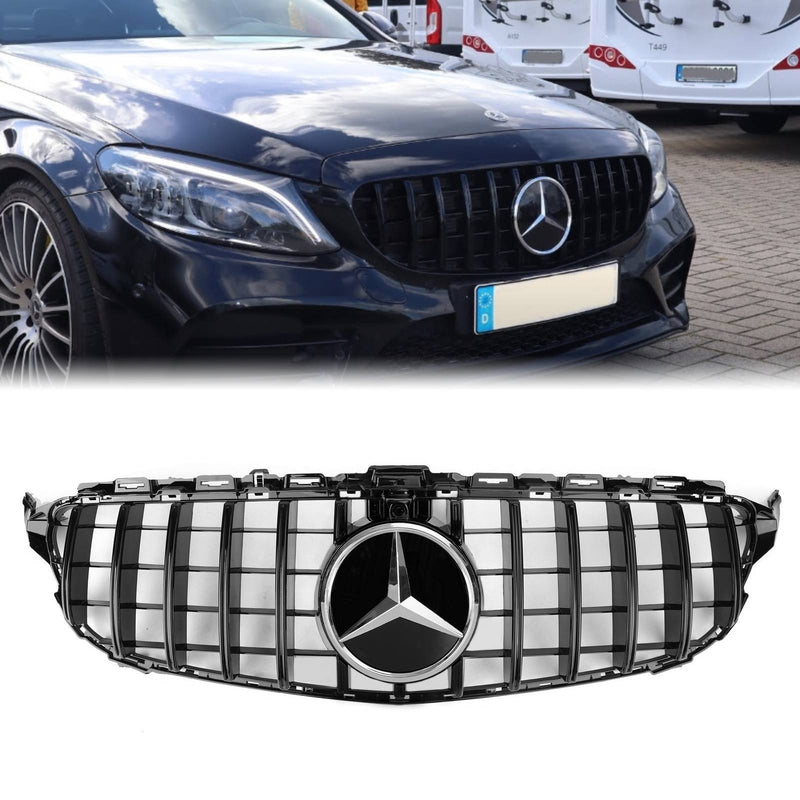 W205 C205 A205 2019 Mercedes-Benz GTR Style Grille Replacement with Camera Integration
