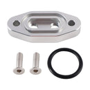 Twin Turbo Dual 1/8" NPT Oil Feed Line Adapter Plate for LS1 LSX LS3 LS2 LQ4
