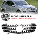 Front Grille Grill Fit Mercedes ML-Class W164 2005-2008 Chrome/Black