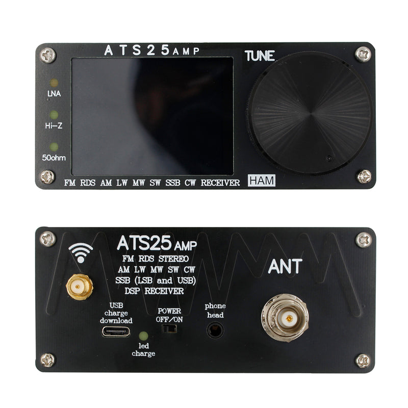 ATS25AMP Full Band Radio Receiver FM RDS SW SSB DSP Receiver w 2.4" Touch Screen