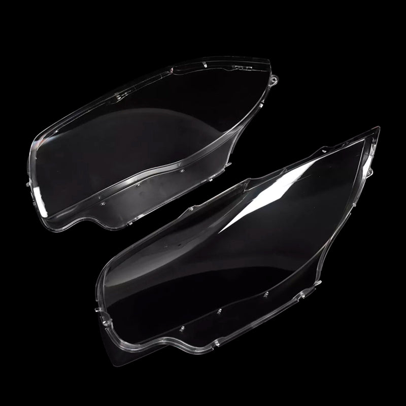 2PCS Front Headlight Glass Clear Cover For BMW 1-Series E81 E82 E87 E88 03-11