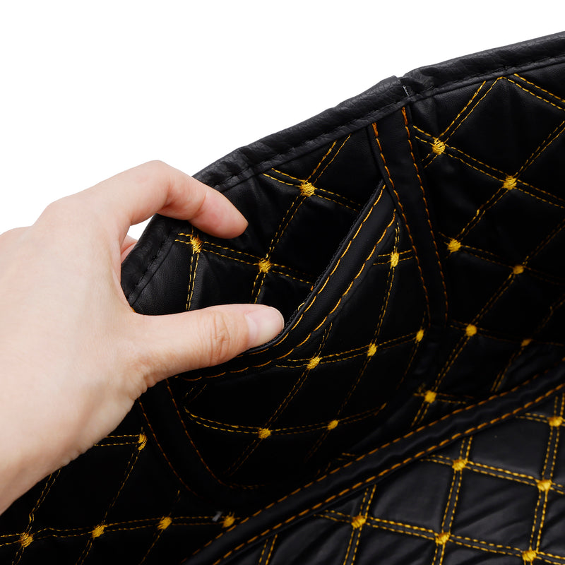 Trunk Inner Protector Seat Bucket Liner Pad Pu Brown For Vespa Gts 300 Gts300 Brown