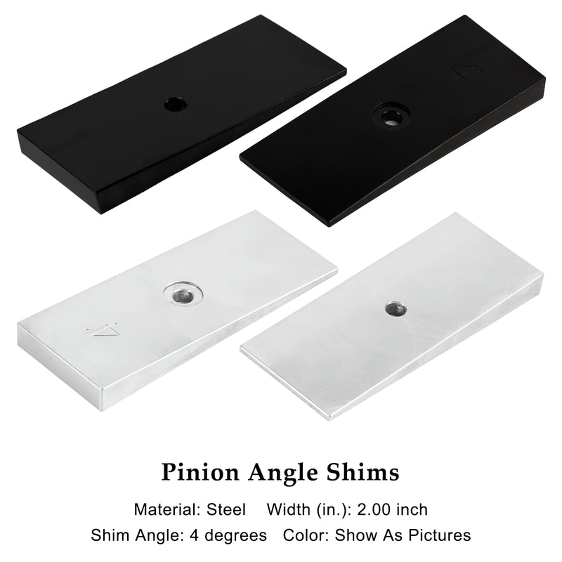 2PCS 2" Wide 4°Degree Steel Leaf Spring Degree Shims
