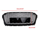 RS5 Style Sport Front Honeycomb Grill Grille Fit Audi A5 S5 B9 2017-2019