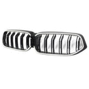 Double Slat Black Front Kidney Grill Grille Fit BMW 6 Series G32 2020-2025