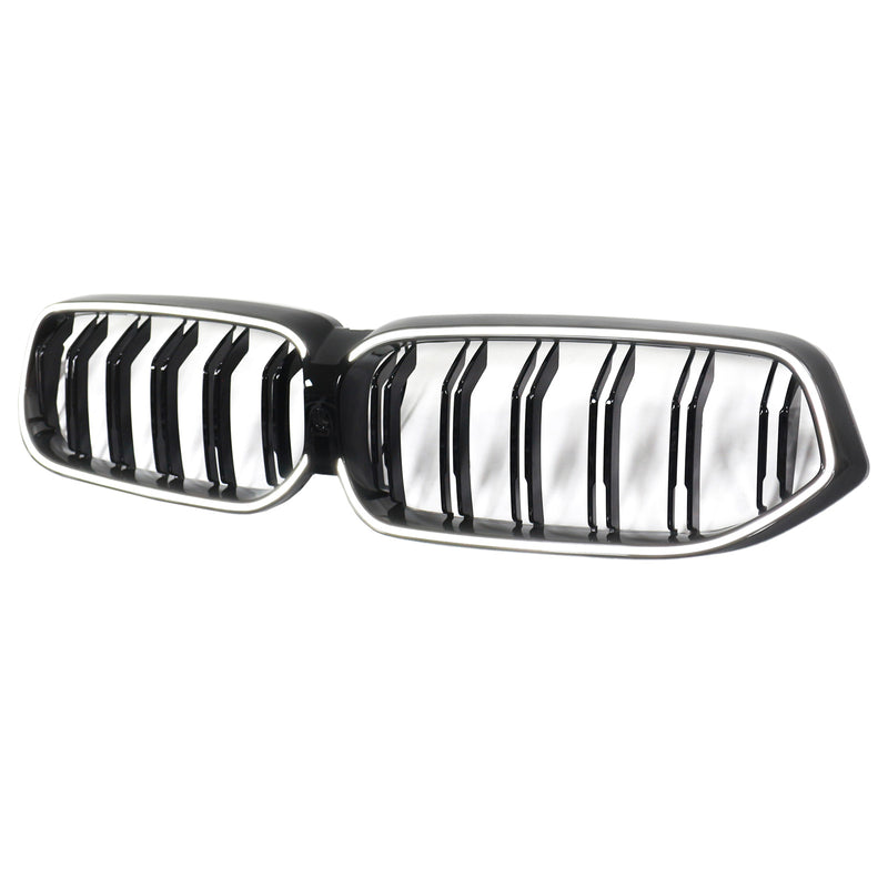 Double Slat Black Front Kidney Grill Grille Fit BMW 6 Series G32 2020-2025