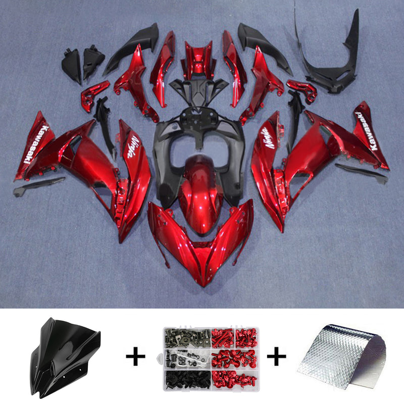 Amotopart Kawasaki ER6F/Ninja650R 2017-2019 Fairing Kit Bodywork Plastic ABS