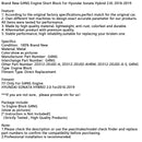 Brand New G4NG Engine Short Block For Hyundai Sonata Hybrid 2.0L 2016-2019