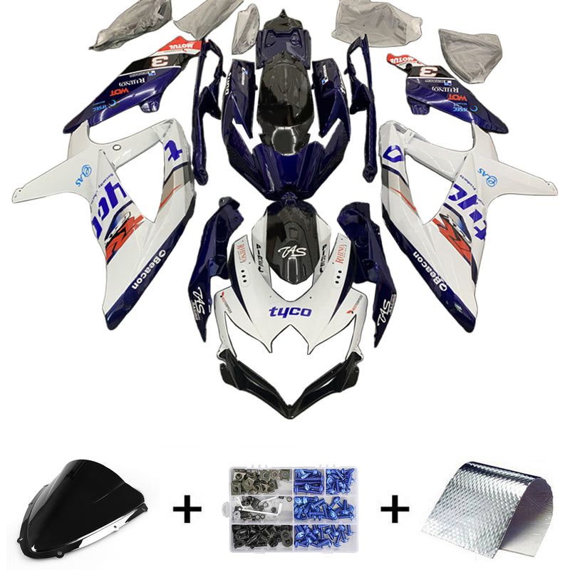 Amotopart Suzuki GSXR 600/750 2008-2010 K8 Fairing Kit Bodywork Plastic ABS