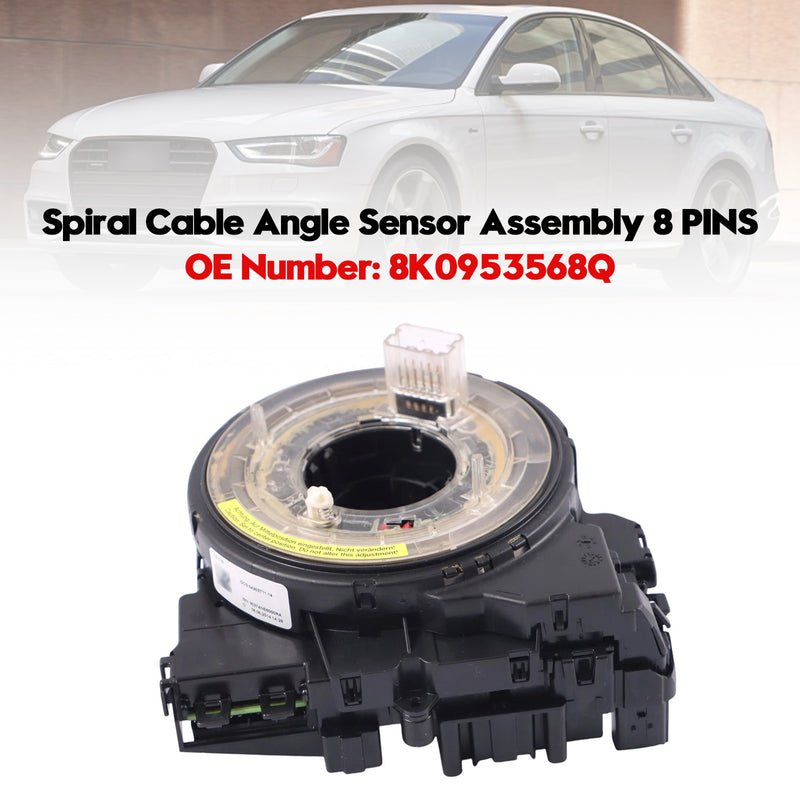 8K0953568Q Spiral Cable Angle Sensor Assembly 8 PINS For Audi A4 A5 09-16