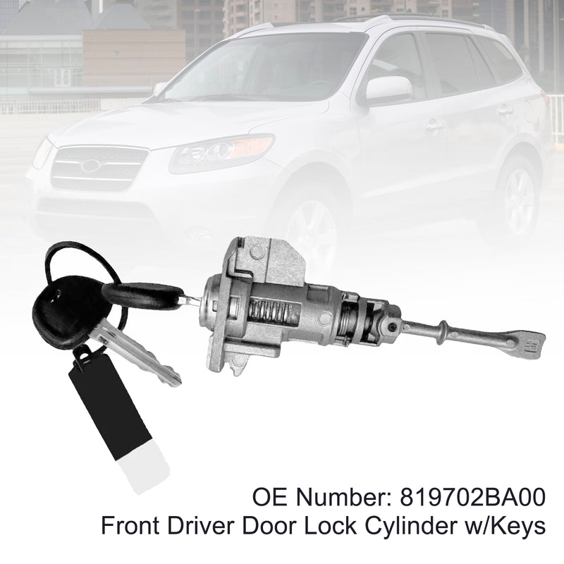 Front Left Door Lock Cylinder W/2 Keys 81970-2BA00 For Hyundai Santa Fe 2007-2010