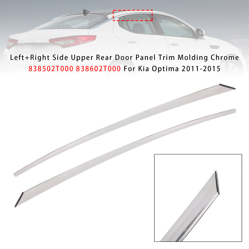 Left+Right Upper Rear Door Panel Trim Molding For Kia Optima 2011-2015