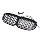 2019-2024 Fit BMW 1 Series F40 Diamond Front Kidney Grill Grille Gloss Black