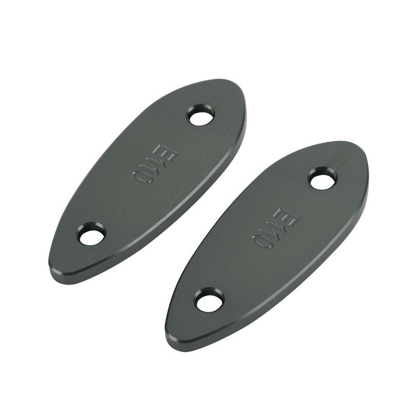 CNC Black Mirror Block Off Plates For Kawasaki Ninja 250 / 300 / 400 / 650 13-22