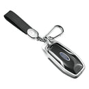 Aluminum Alloy TPU Silvery Car Key Case Cover With Buckle For Ford