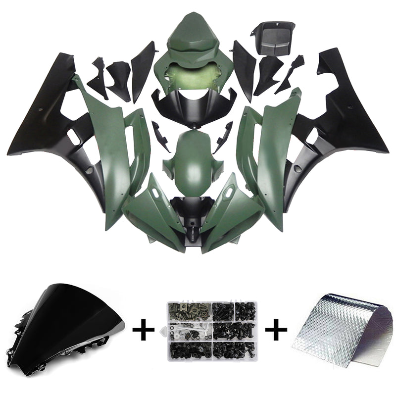 Amotopart Yamaha YZF 600 R6 2006-2007 Fairing Kit Bodywork Plastic ABS