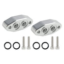 2 Pack Oil Cooler Adapter -6AN ORB Oring In/Out Port Plate LS1 LSX LS3 LS LS2