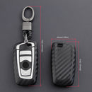 Leather Silicone Car Key Case Cover With Buckle For BMW Square