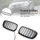 2007-2013 For BMW X5 E70 Gloss Black Front Bumper Kidney Grill Grille 51137157687 51137157688