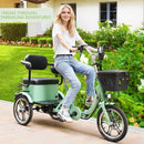 400W 48V 12A Elder Electric folding trike 3 wheel e-bike with Rear Seat