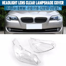 2PCS Front Headlight Lens Cover LampShade L&R For BMW 5 F10 F11 F18 10-13