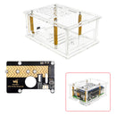 Raspberry Pi5 PCI-E Adapter Case  PCIe to M.2 Adapter Board Acrylic Box Radiator